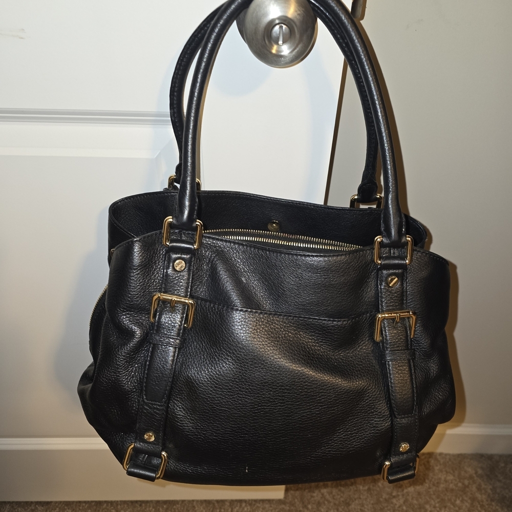 Michael Kors Black Tote with Gold Accents - Picture 5 of 5